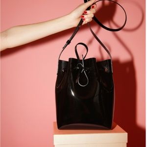 Mansur Gavriel Patent Mini Bucket Bag